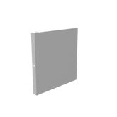 88GE-NK - Wireway End Type 1 8X8 Screw Cover Ansi 61 Gray Steel No Knockouts